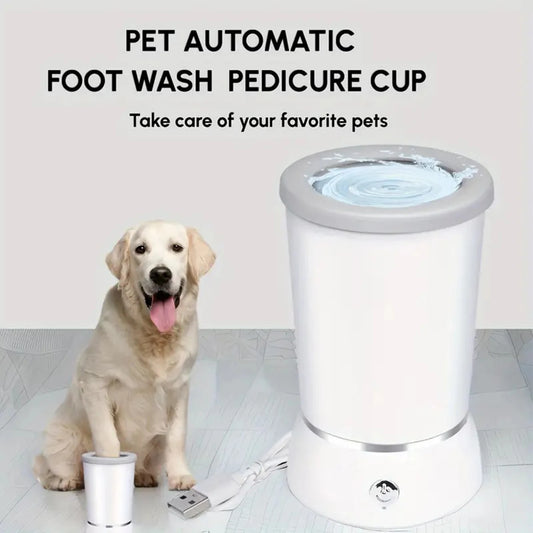 🐾 Pawtimate Clean™ – USB Rechargeable Automatic Dog Paw Washer & Massager with Soft Silicone Bristles