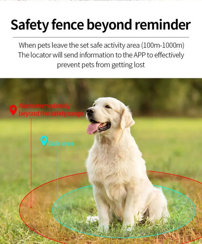 Waterproof GPS Pet Tracker Collar – Adjustable, Real-Time Location, Remote Tracking for Dogs & Cats