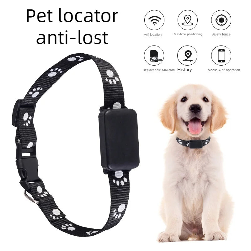 Waterproof GPS Pet Tracker Collar – Adjustable, Real-Time Location, Remote Tracking for Dogs & Cats